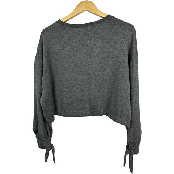 L*Space Revolve My Girl Pullover Cropped Gray Sweatshirt Top NWT S - Picture 7 of 10